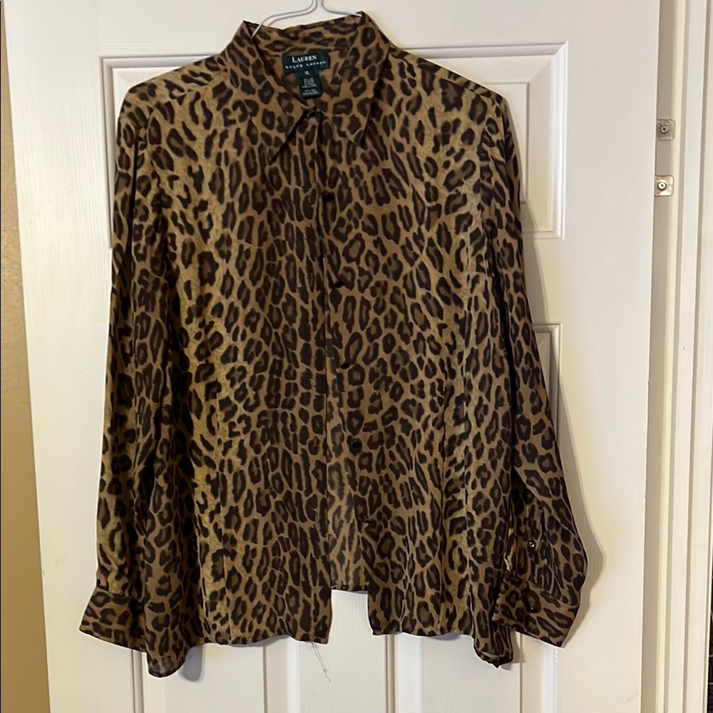 Lauren Ralph Lauren Leopard Print Blouse